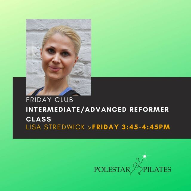 3:45-4:45pm Intermediate/ Advanced Reformer class with Lisa. Attend LIVE or via Zoom. Maximum 6 places. Suitable for both students and graduates, this class can either be attended live at the studio or via zoom.  You can book with an instructor class pass. 
:
:
:
:
:
#reformerpilates #polestarpilates #polestarpilatesuk